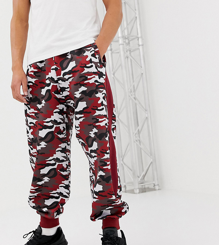 D-Antidote joggers in red camo with side stripe