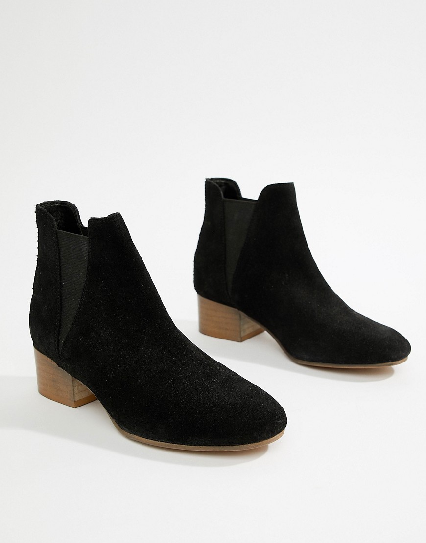Asos Design Resist Suede Ankle Boots-black