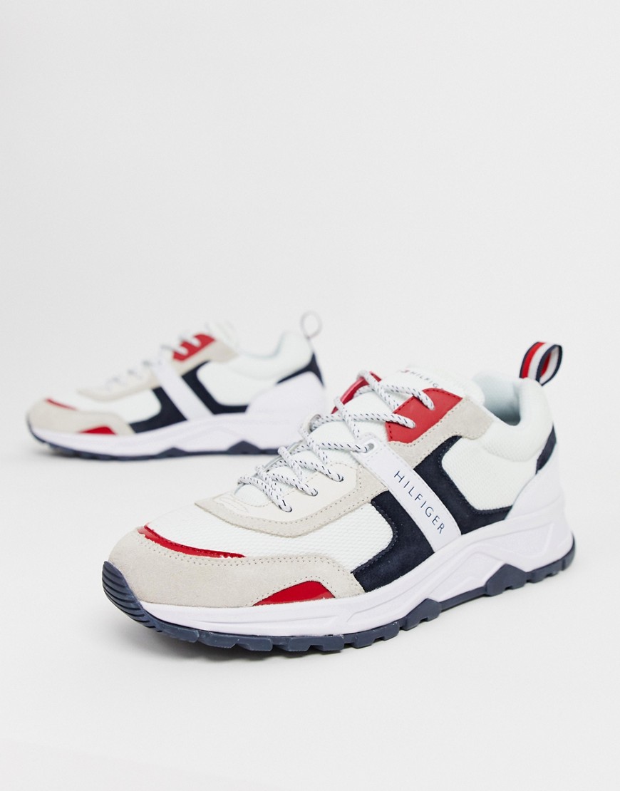 Tommy Hilfiger chunky sole trainer with contrast details in white