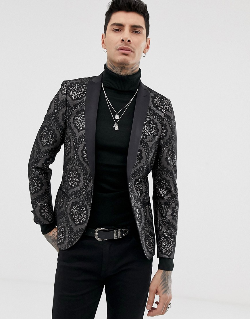 Twisted Tailor blazer in black lace