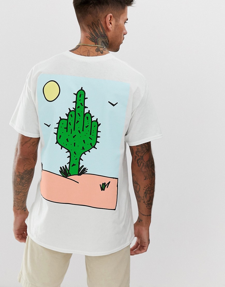 New Love Club cactus back print t-shirt