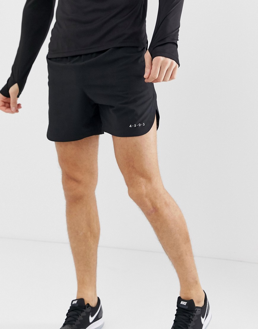 ASOS 4505 running shorts with quick dry and curve hem in black