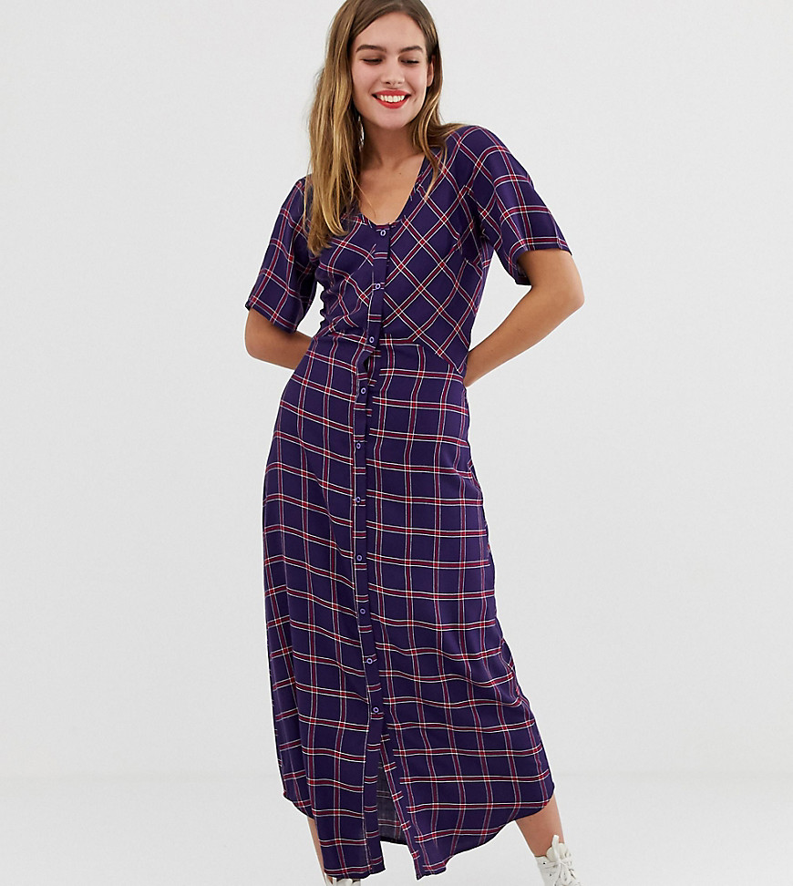 Wednesday's Girl maxi dress in grid check