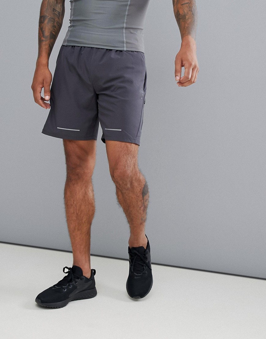 ASOS 4505 training shorts in mid length with mesh panels and side pocket