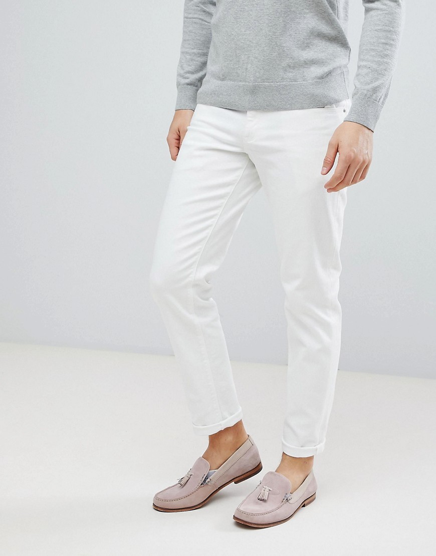 ASOS DESIGN slim jeans in white