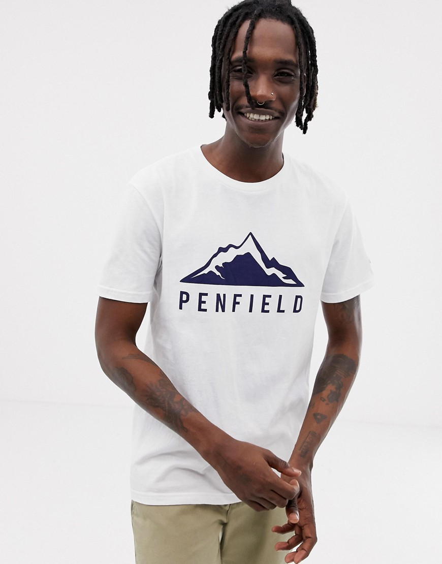 Penfield Augusta Mountain logo front t-shirt in white