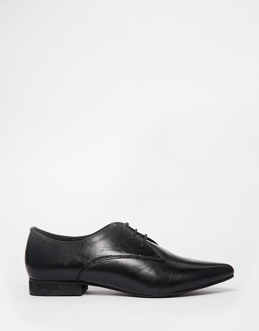 ASOS | ASOS MARA Leather Pointed Flat Shoes at ASOS