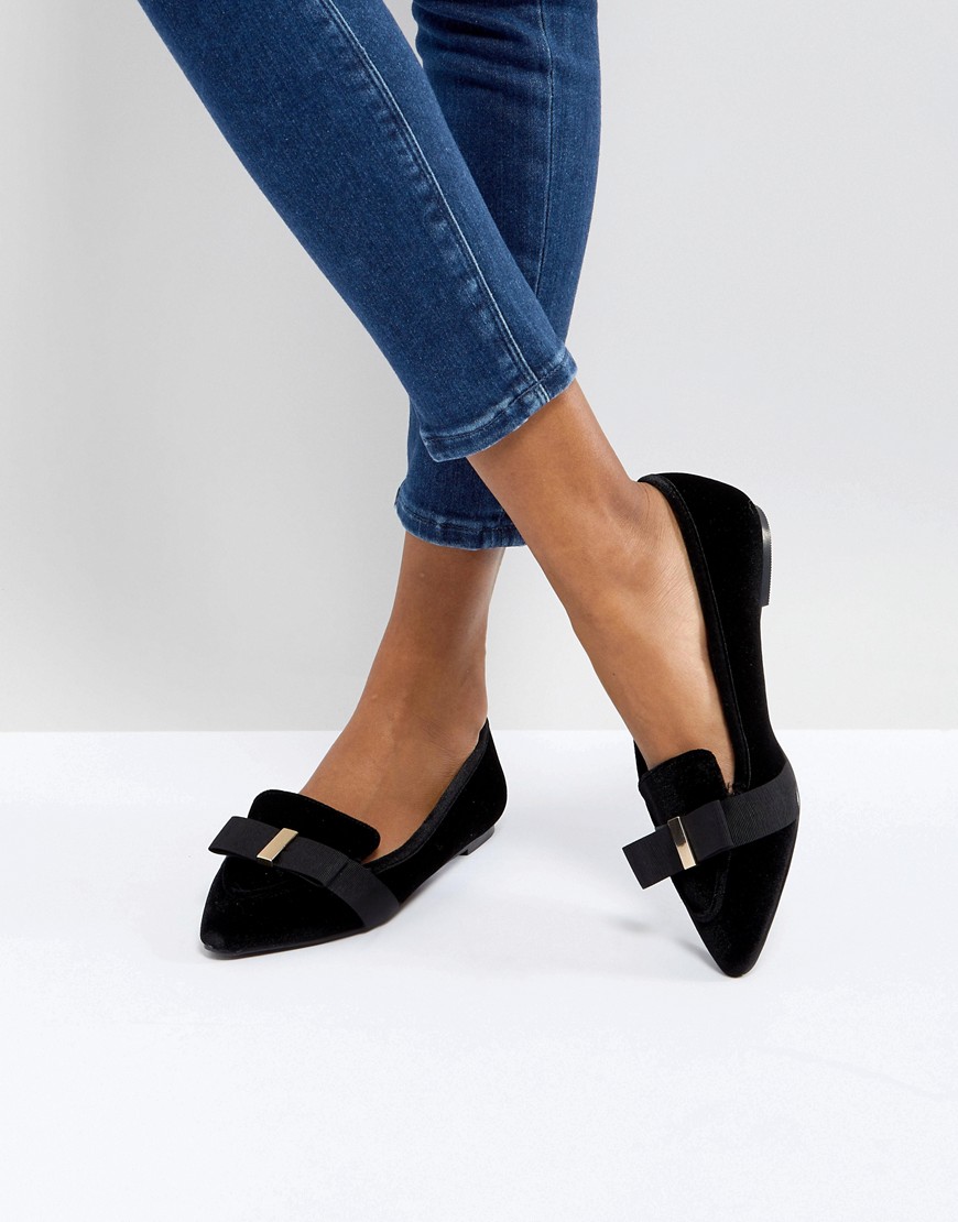 Miss KG Larissa Velvet Pointed Shoes - Black