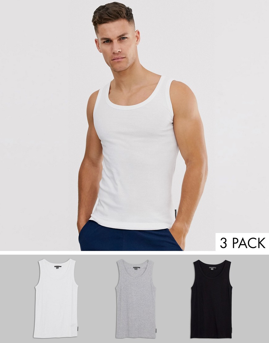 French Connection 3 pack lounge vest