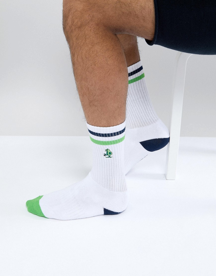 Element Socks With Embroidered Avocado