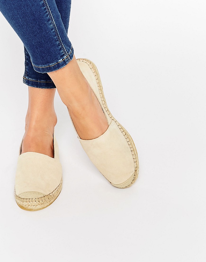Selected Femme Marley Suede Espadrille Shoes - Nude