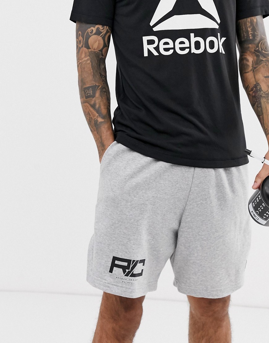 Reebok Combat Fleece Boxing Shorts In Grey