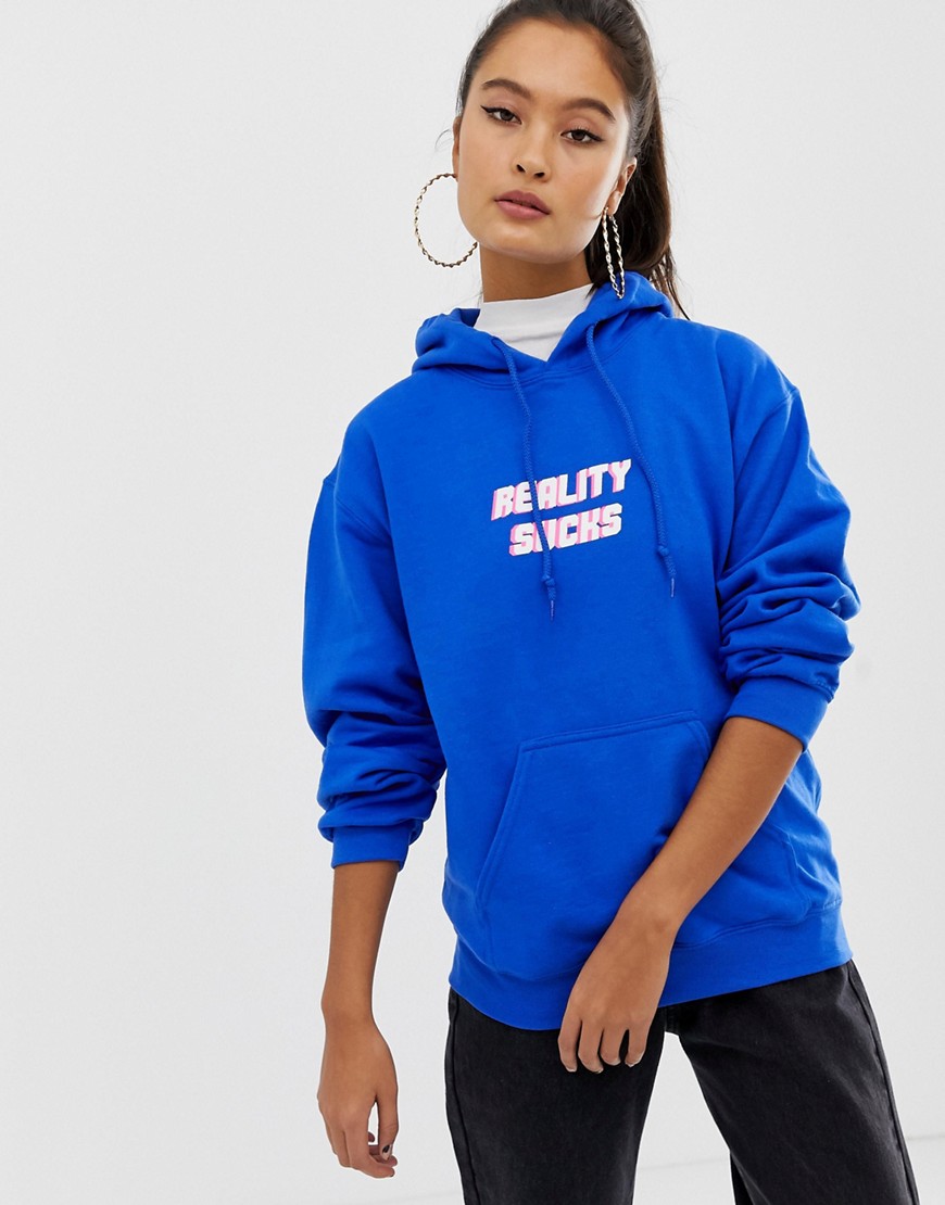 Adolescent Clothing reality sucks hoodie