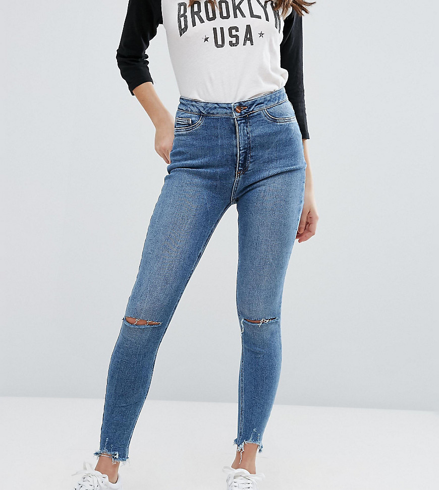 New Look Super Skinny Jeans With Ripped Knee