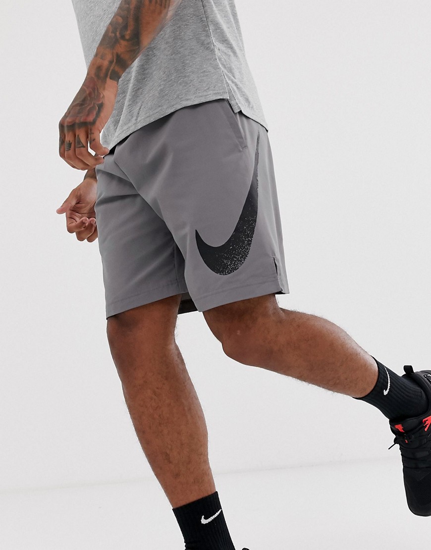 Nike Training flex woven 2.0 swoosh shorts in grey