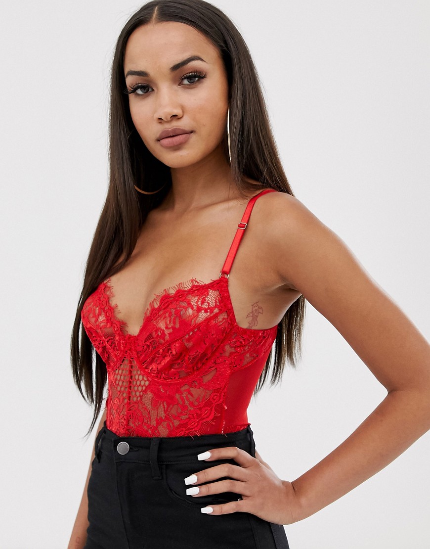 Club L London lace body in red