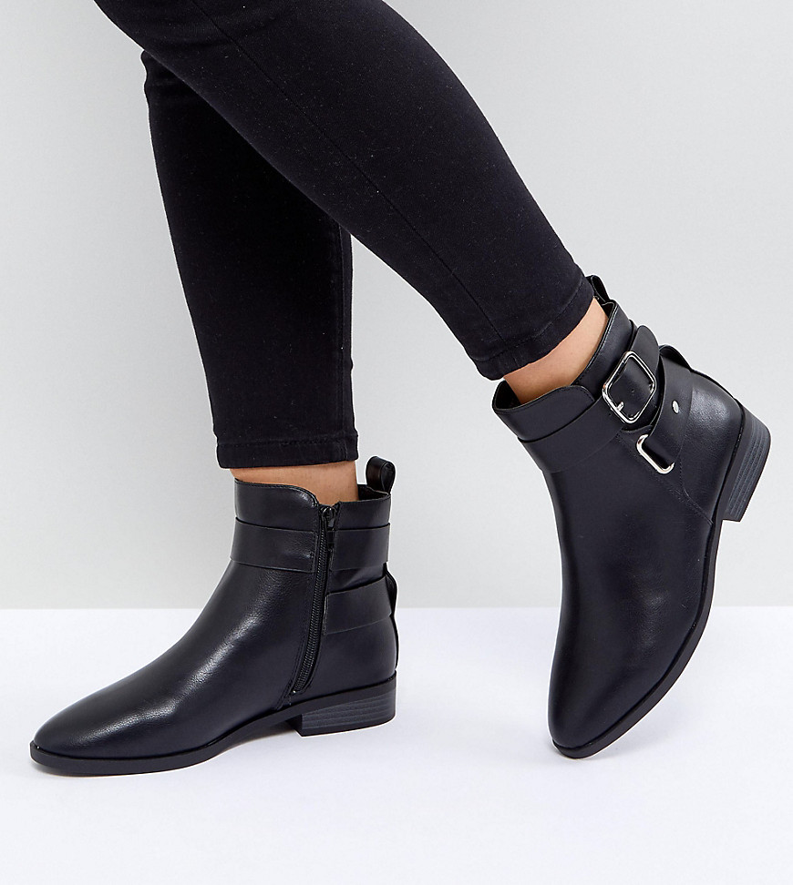 Ботинки с пряжками New Look Wide Fit - Черный 