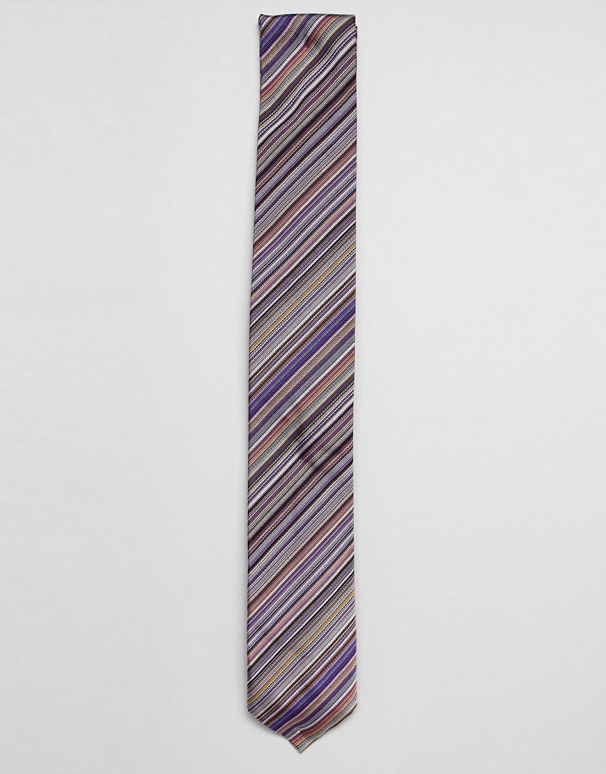 Paul Smith classic stripe silk tie - Multi