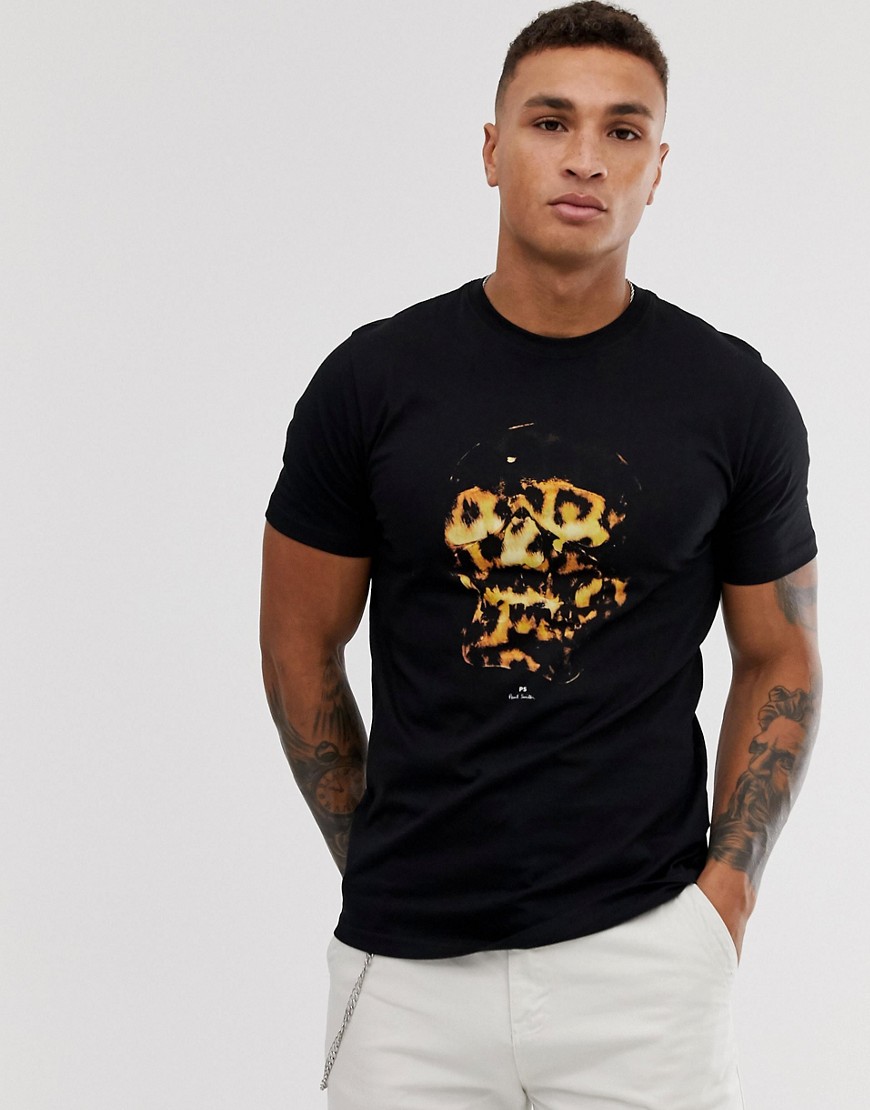 PS Paul Smith slim fit skull print t-shirt in black