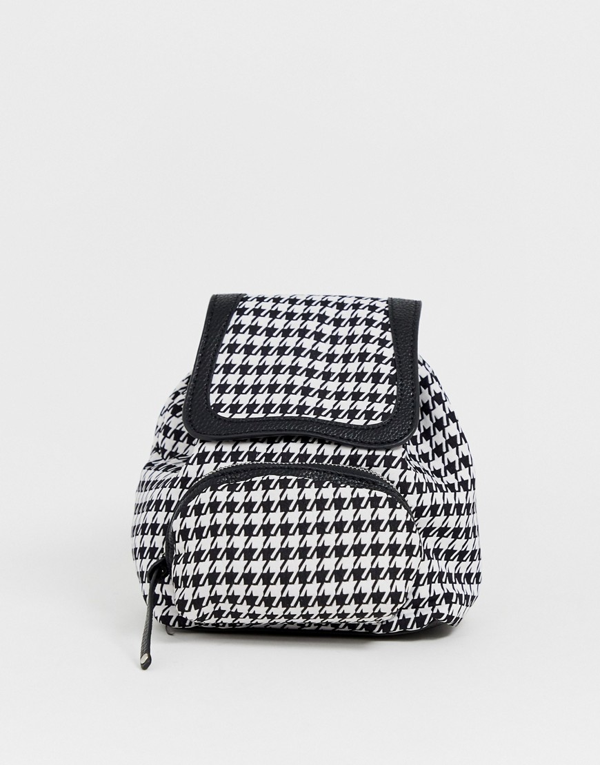 Pieces houndstooth backpack