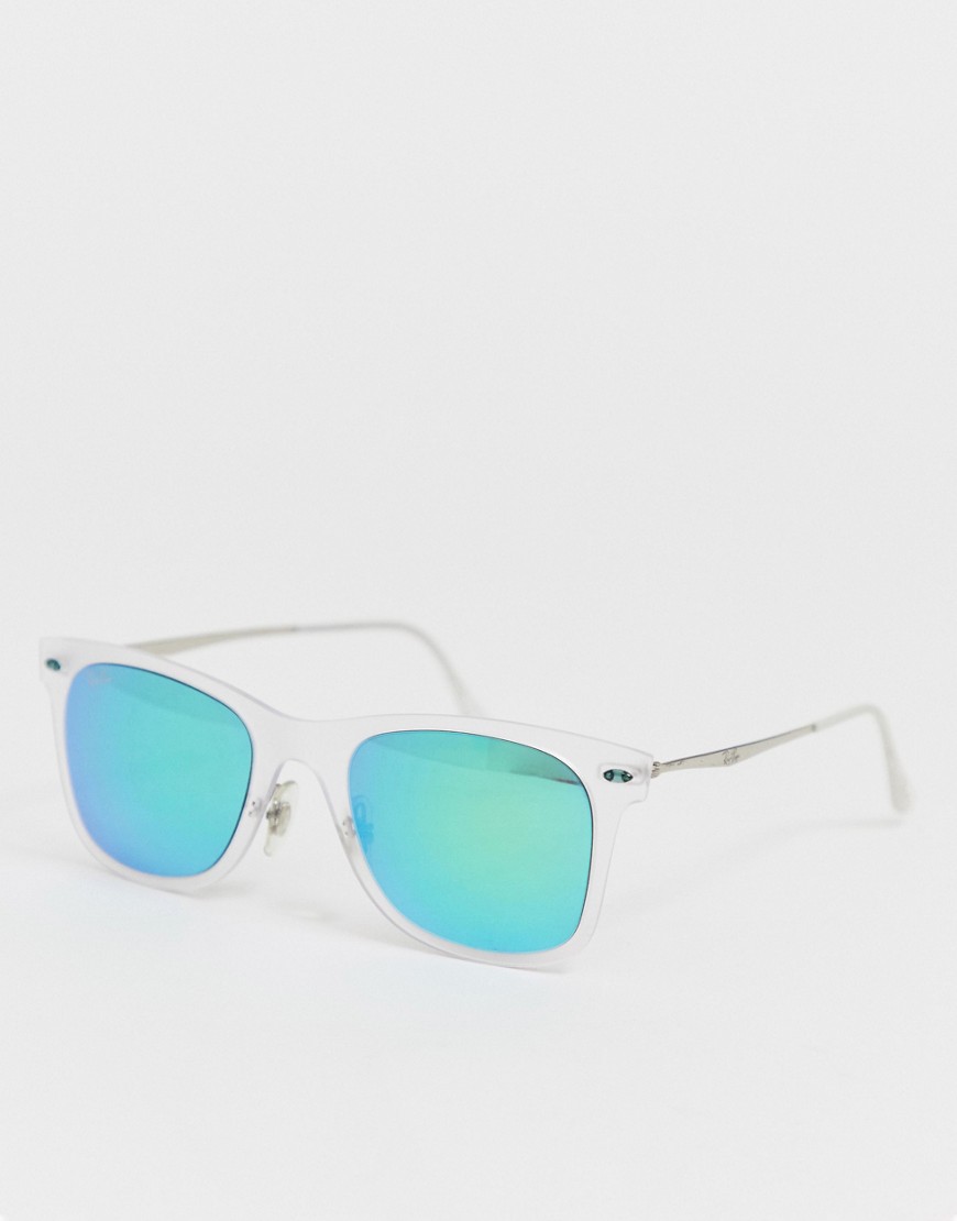 Ray-Ban square sunglasses with green lens