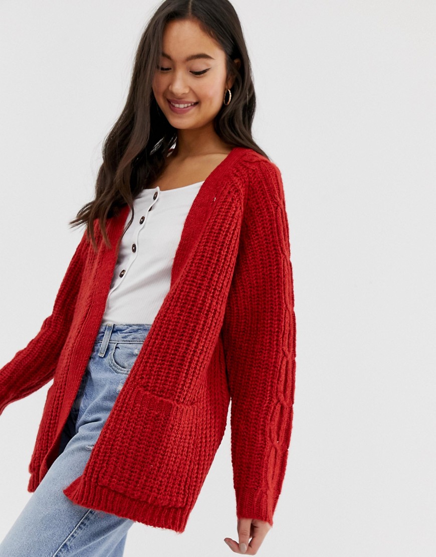 QED London edge to edge cardigan with pockets