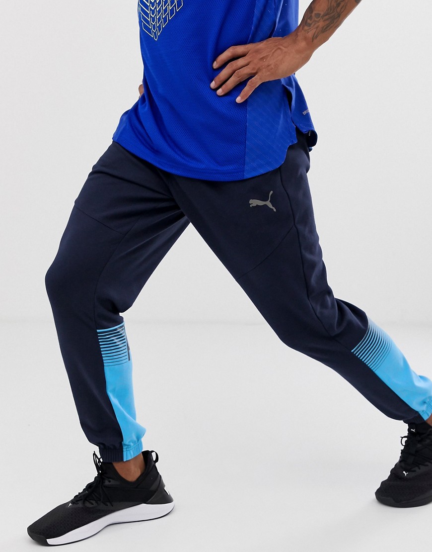 Puma training track joggers in blue