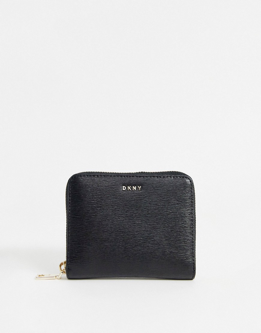 DKNY textured leather zip around purse