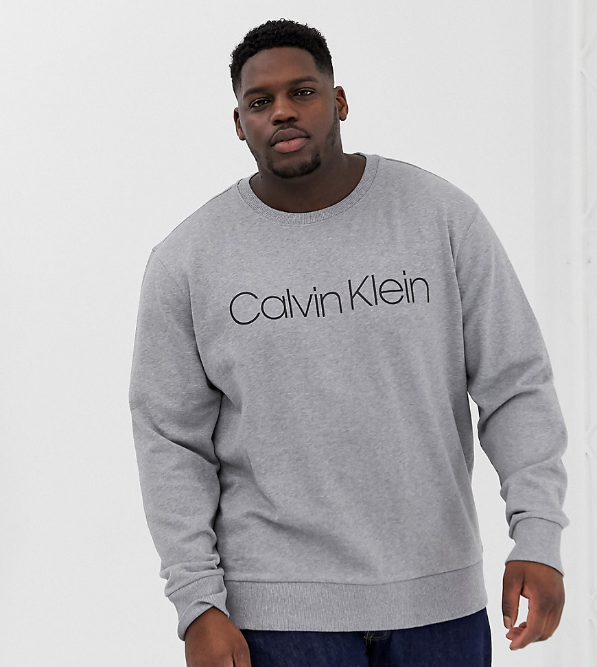 Calvin Klein large logo sweatshirt in grey