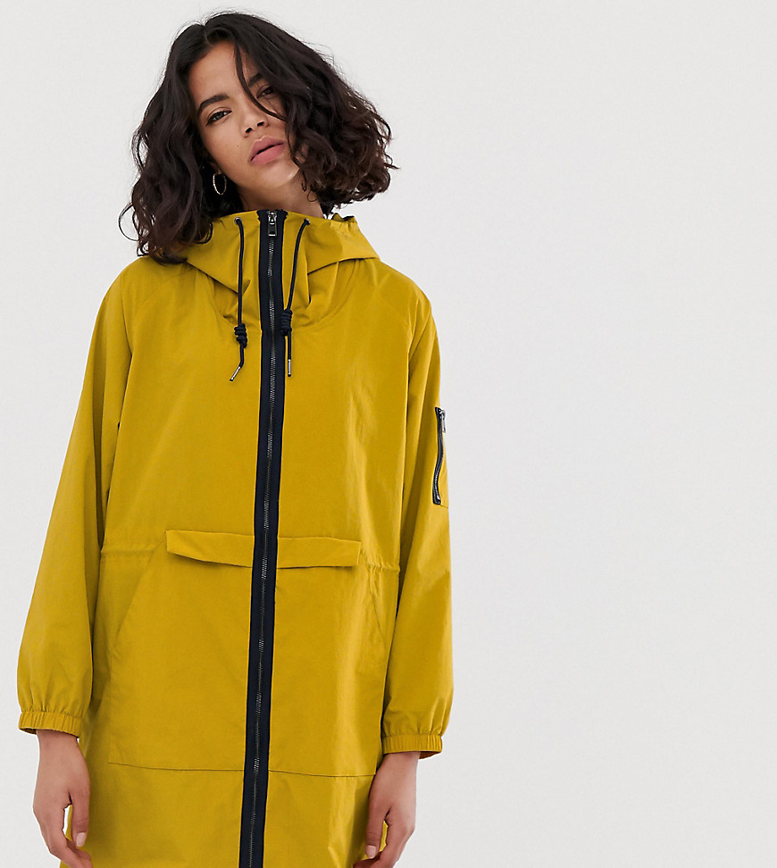 Esprit nylon lightweight parka jacket in mustard
