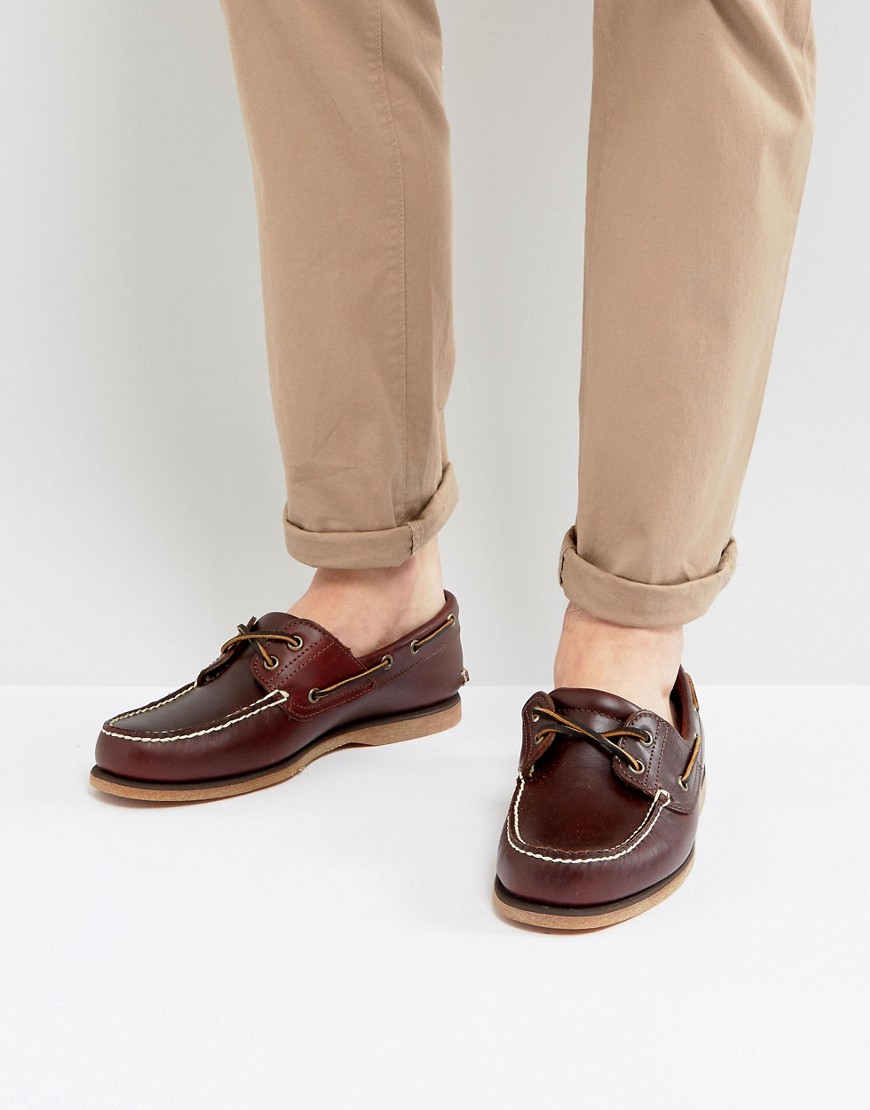Timberland classic boat shoes in brown leather