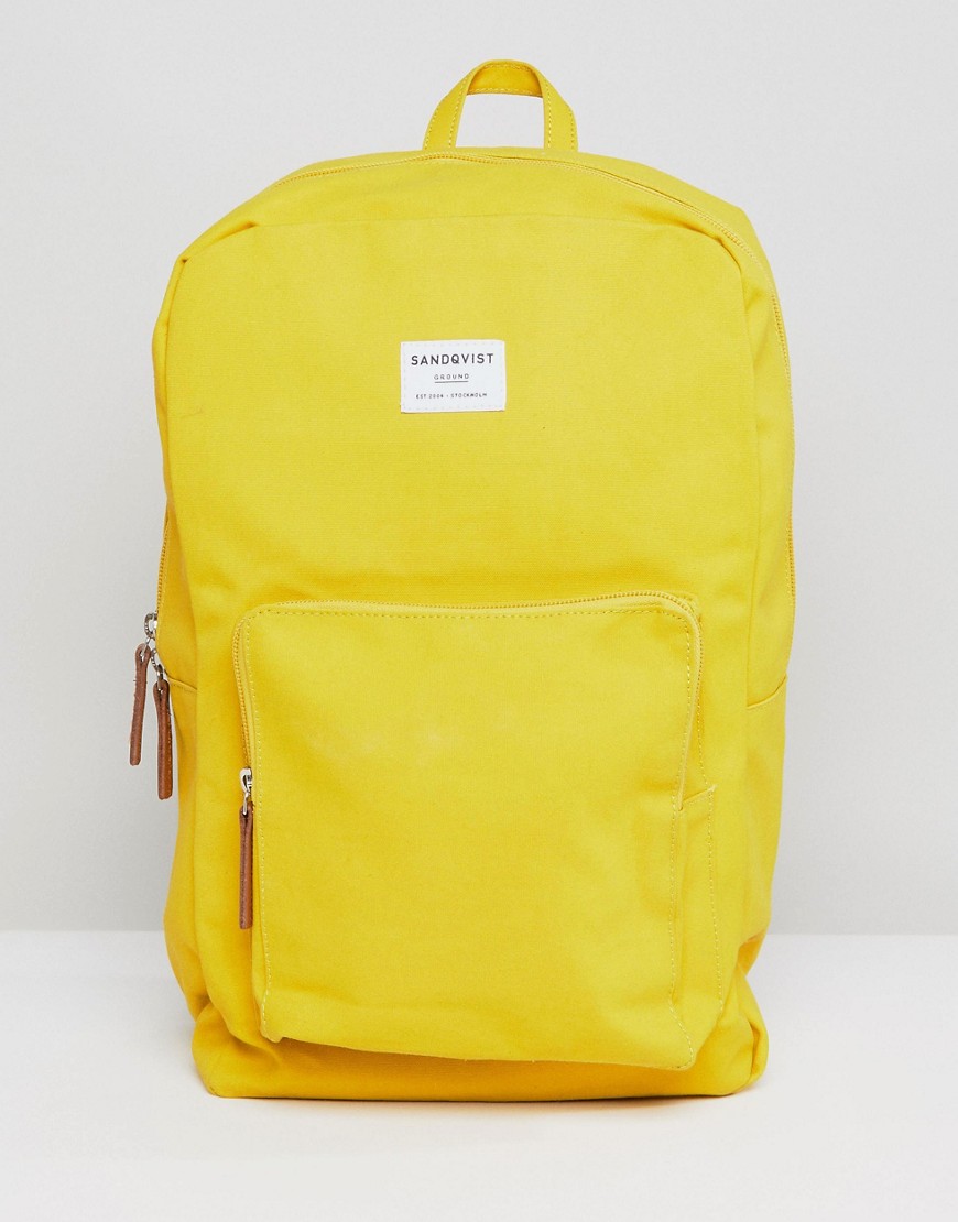 Sandqvist Kim Backpack In Yellow - Yellow