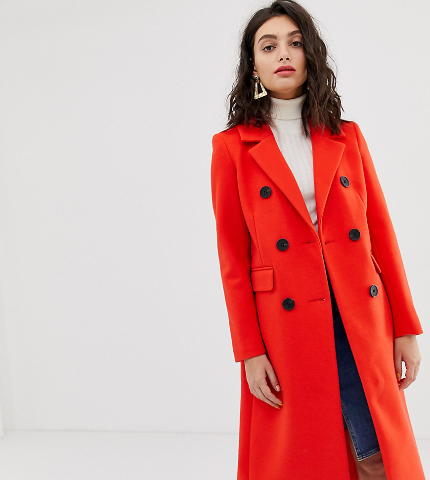 River Island tailored coat in red