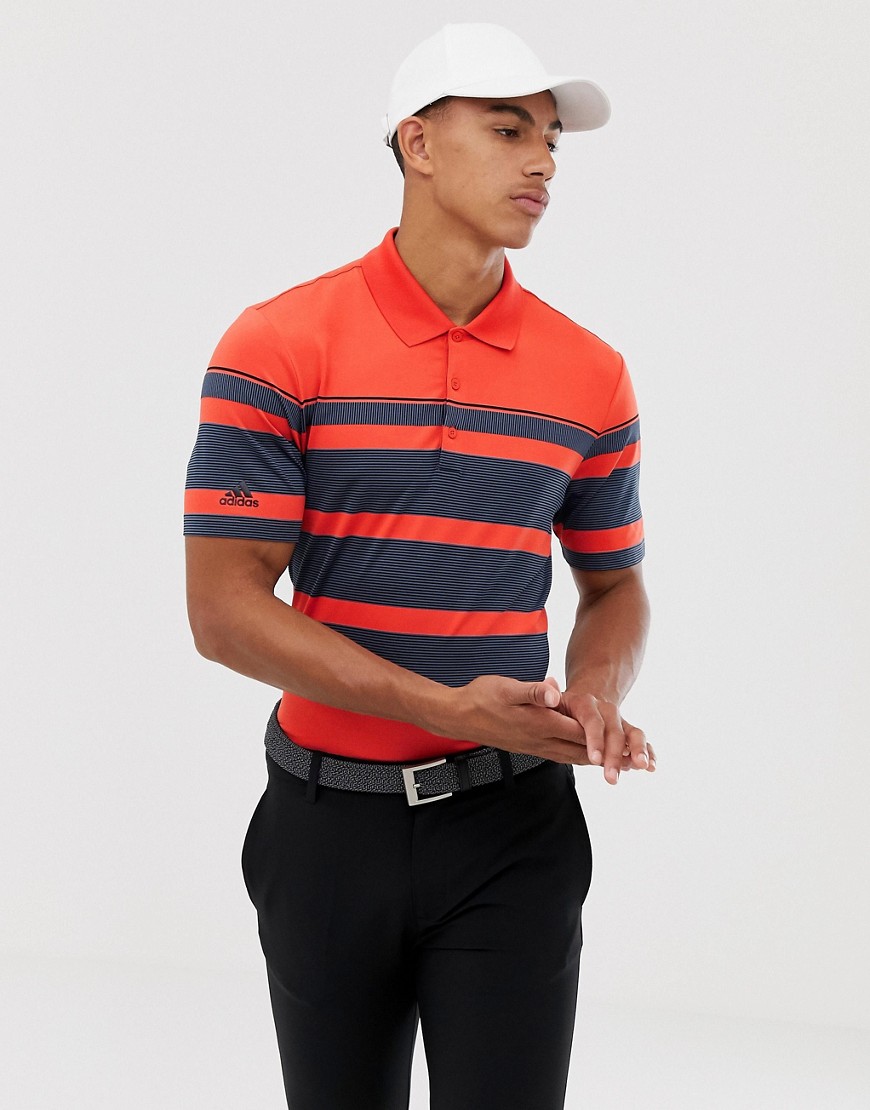 adidas Golf Ultimate Wraparound Polo In Orange