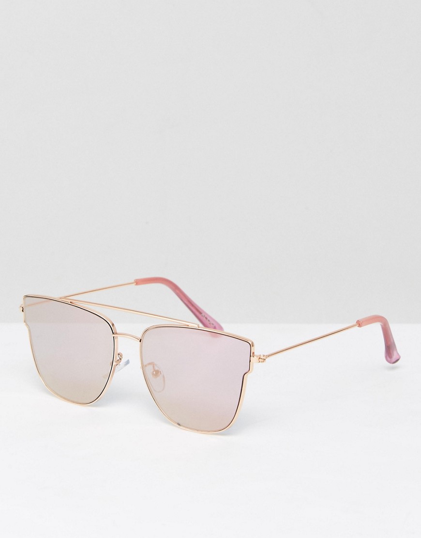 ALDO Chelirien Rose Gold Mirror Sunglasses