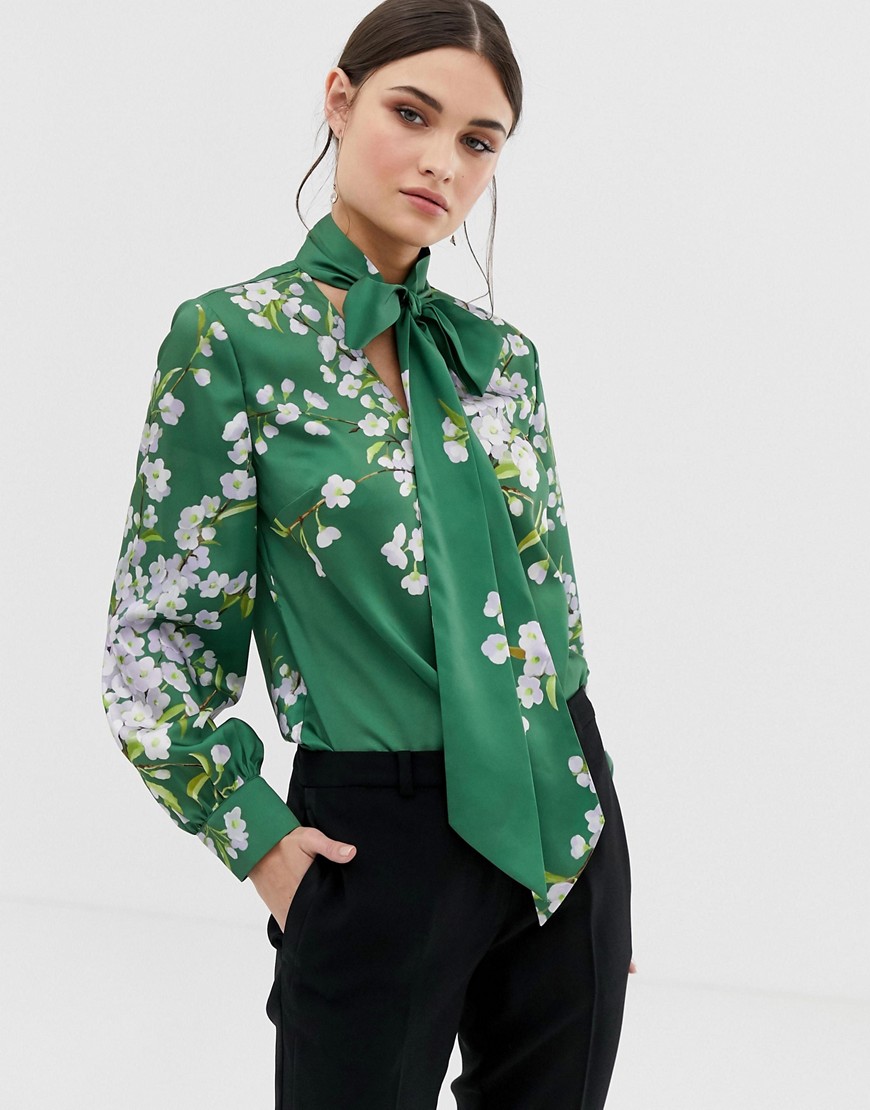 Ted Baker Johsie floral printed blouse