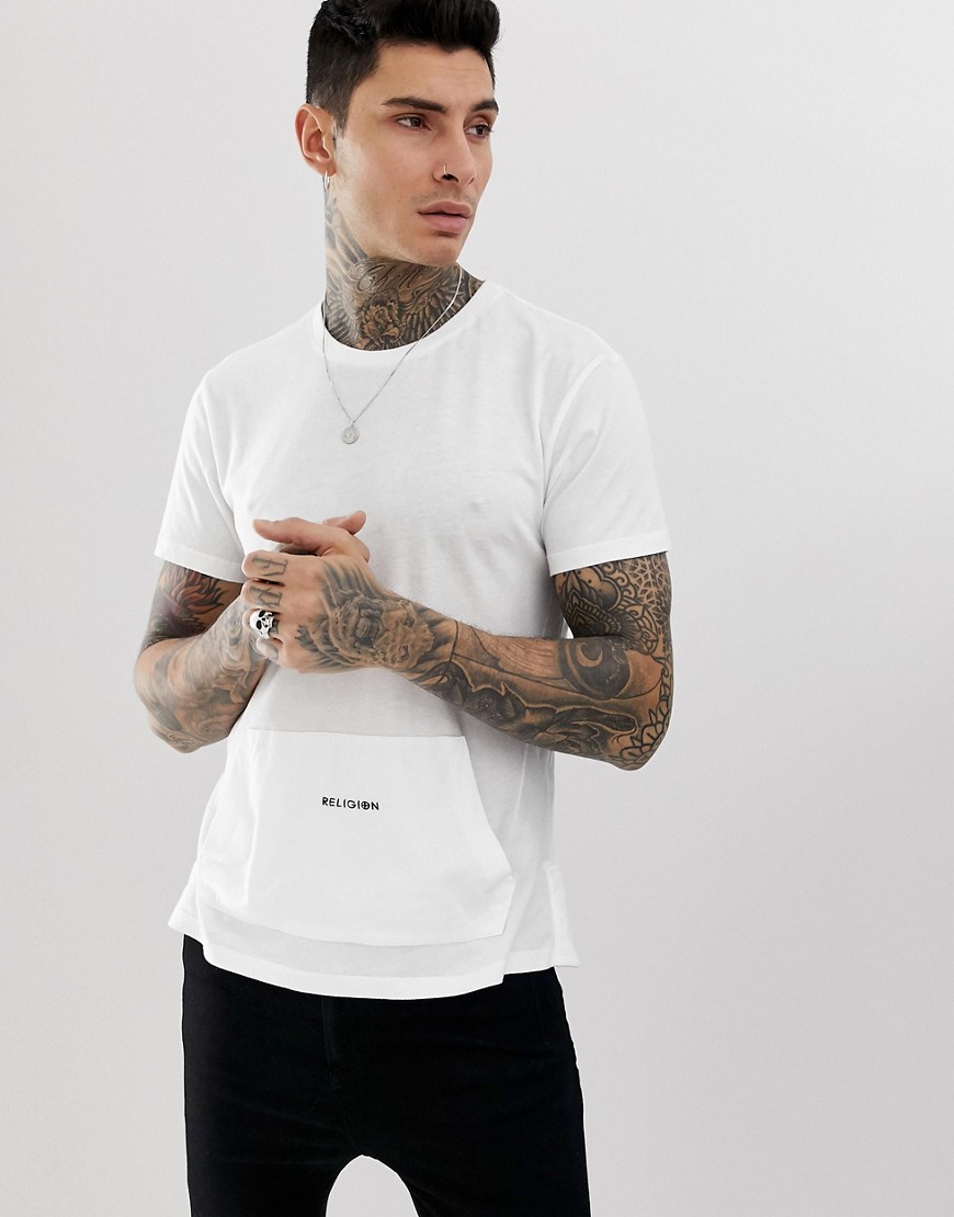 Religion t-shirt with front pocket