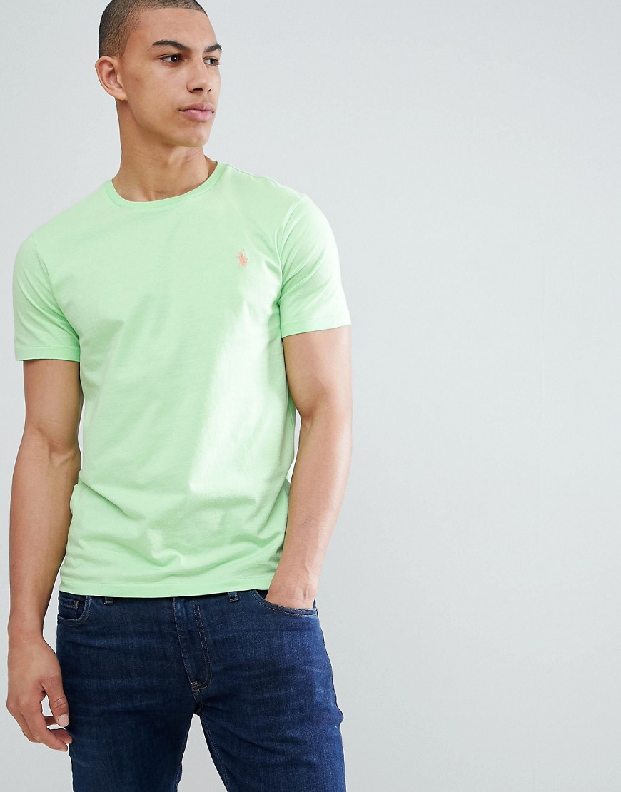 Polo Ralph Lauren t-shirt with player logo in green marl