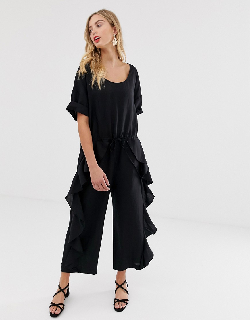 French Connection Dae frill leg jumpsuit