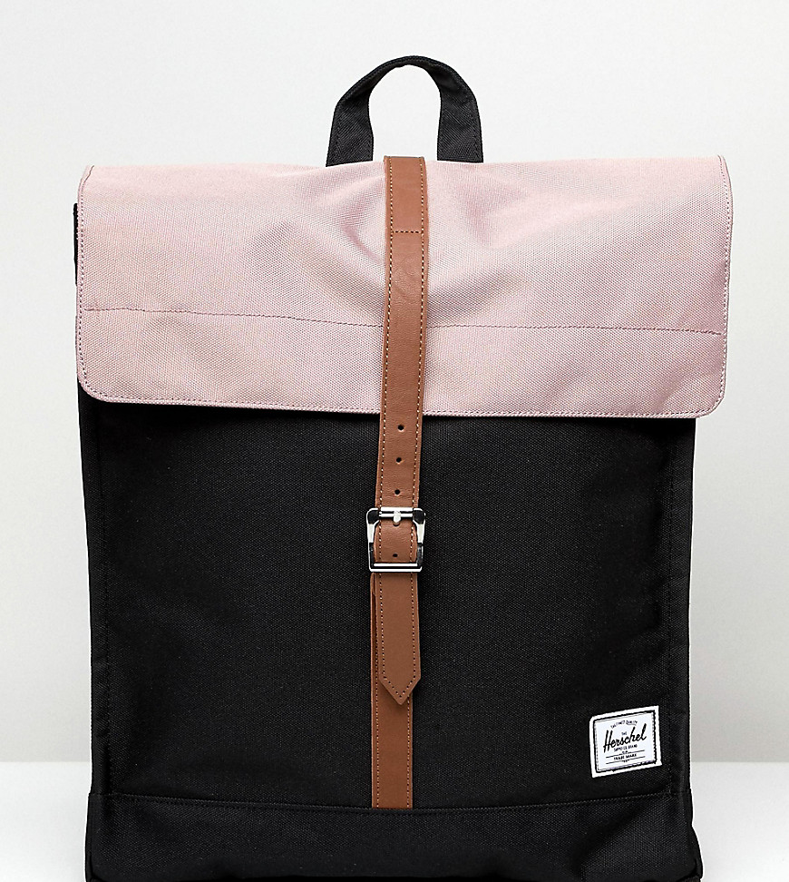 Herschel Supply Co Exclusive City backpack in ash rose pink and black