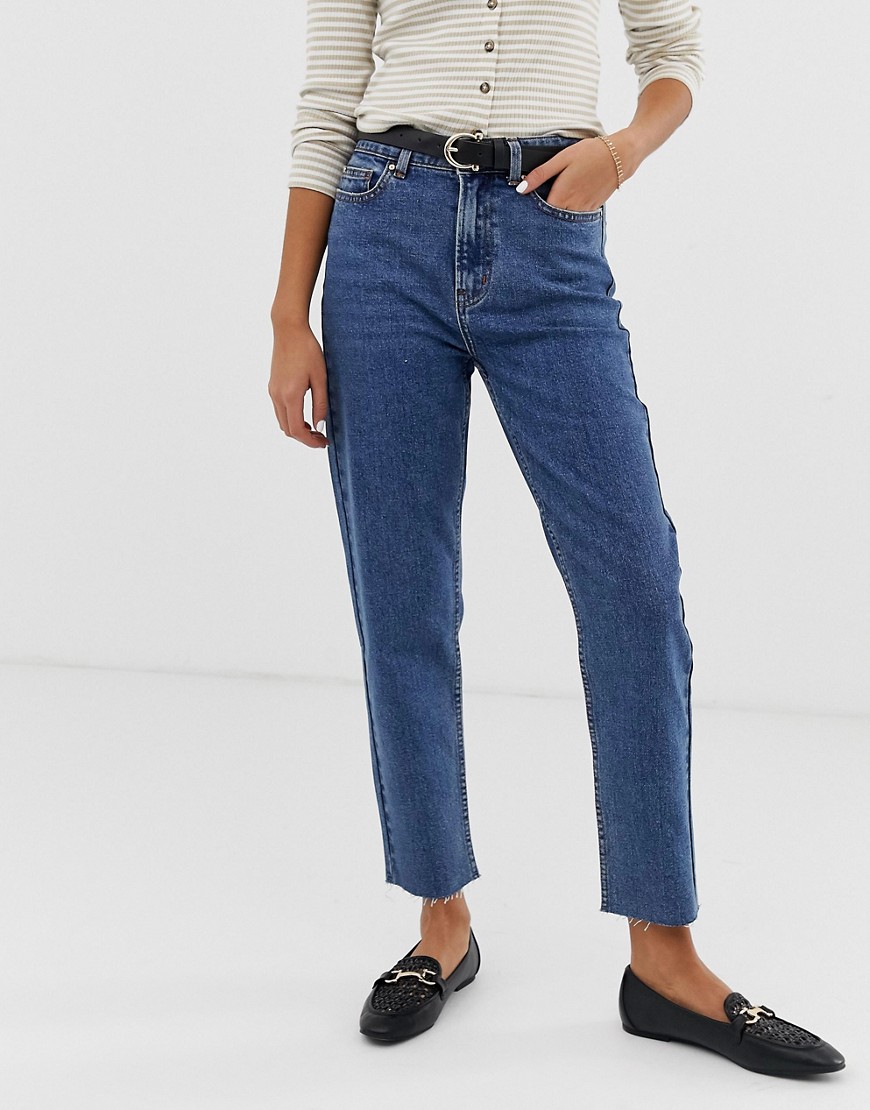 Only high waisted straight leg jeans