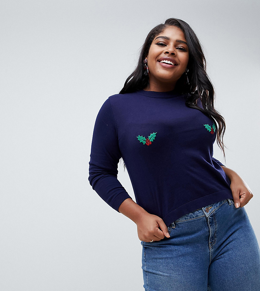 ASOS DESIGN Curve charity Christmas jumper for Asos Foundation