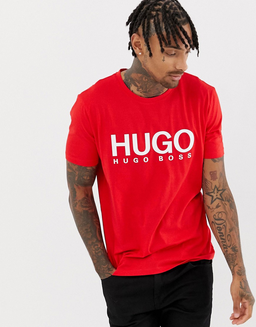 HUGO Dolive-U2 logo t-shirt in red