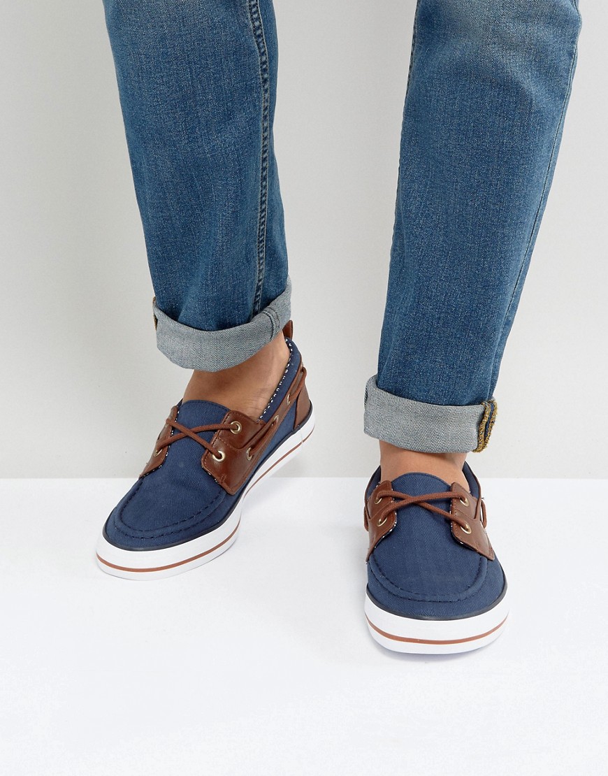 ASOS Boat Shoes In Navy
