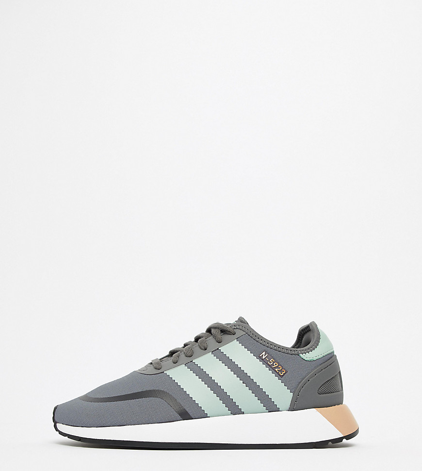 ADIDAS ORIGINALS N-5923 RUNNER SNEAKERS IN GRAY AND MINT - GRAY,AQ0266