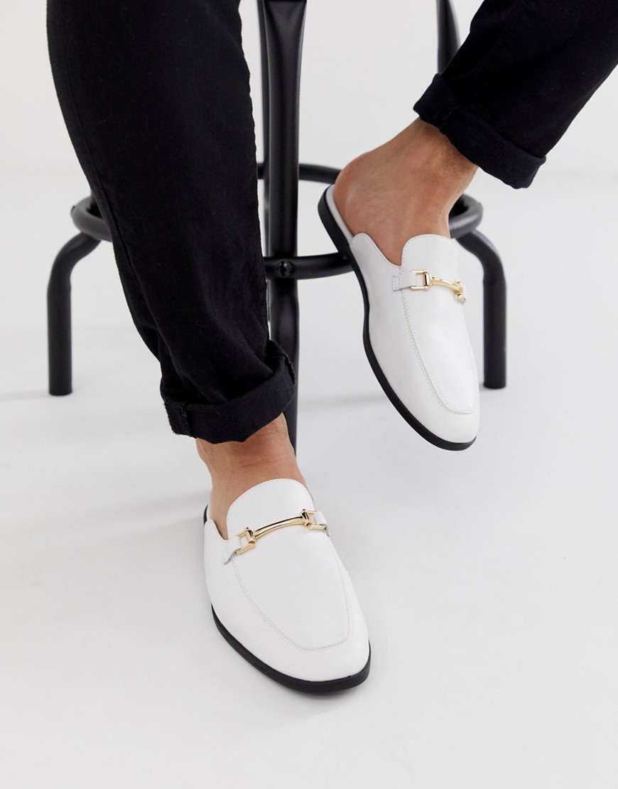 wide fit backless loafers