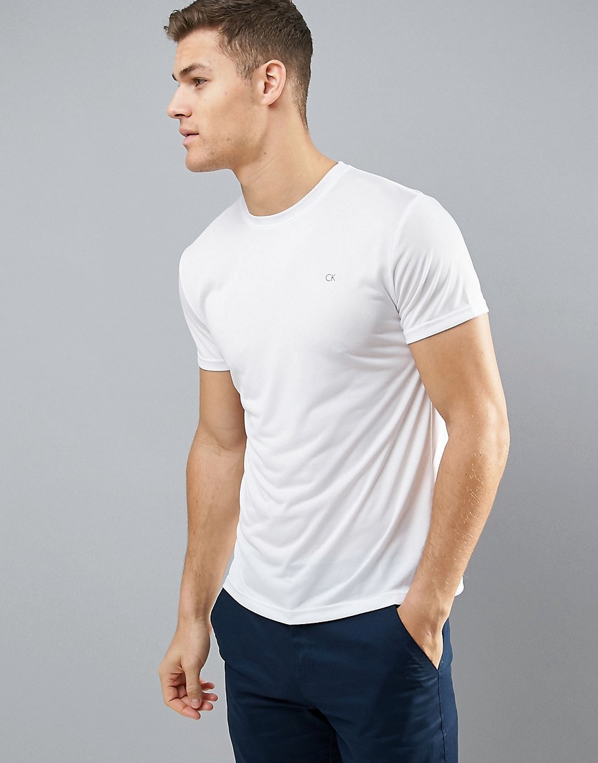 Calvin Klein Golf tech t-shirt in white c9205