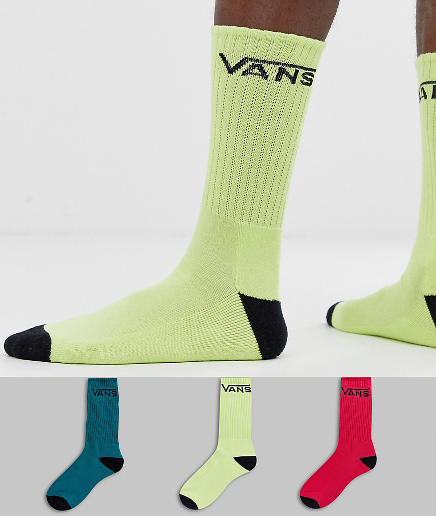 Vans Classic 3 pack socks in multi colour