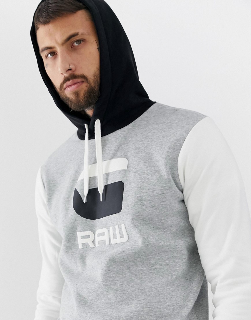 G-Star Graphic logo hooded sweat in grey