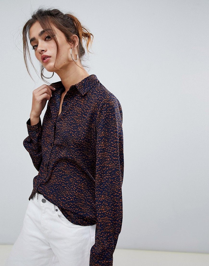 Daisy Street blouse in abstract spot print
